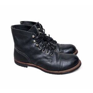 Classic Red Wing 8114 Iron Ranger Cap Toe Boots 10D Nitrile Cork Workwear Boot